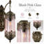 Appliques murales 2 lumières de style gothique en verre rose rustique-886576832-886576833-1005589077