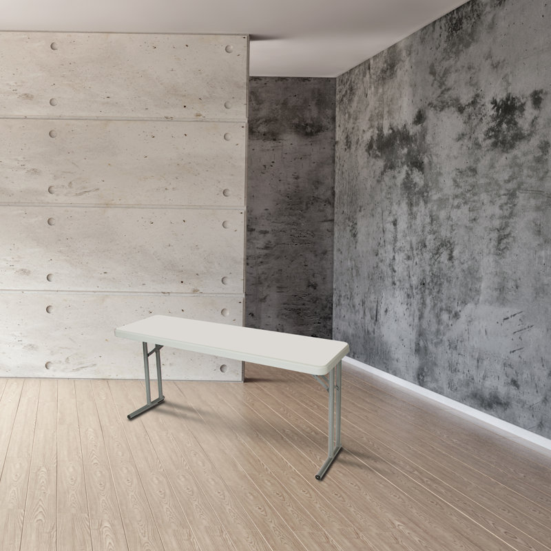 Gray 60" Lightweight Folding Seminar Table with Steel Frame