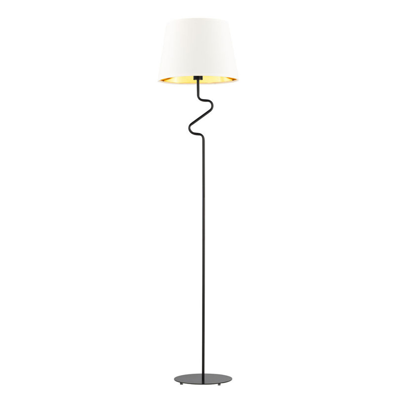 Kulyu 174cm Traditional Floor Lamp, White, Black