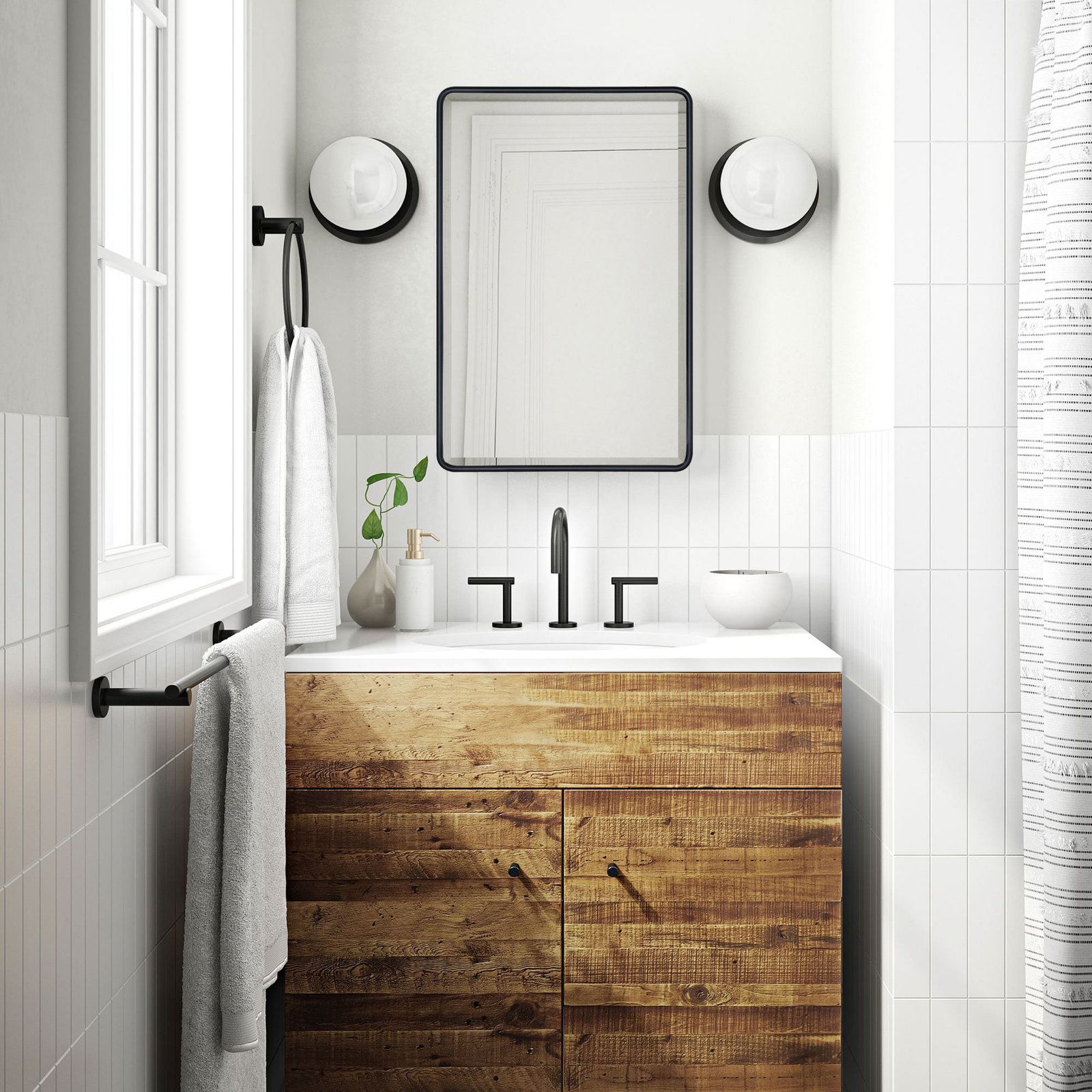 Bryand Surface Medicine Cabinet, 30" x 20", Matte Black