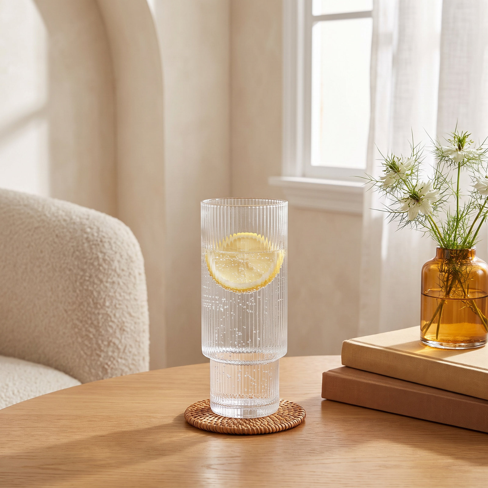 Clybourn Ribbed Highball Glass