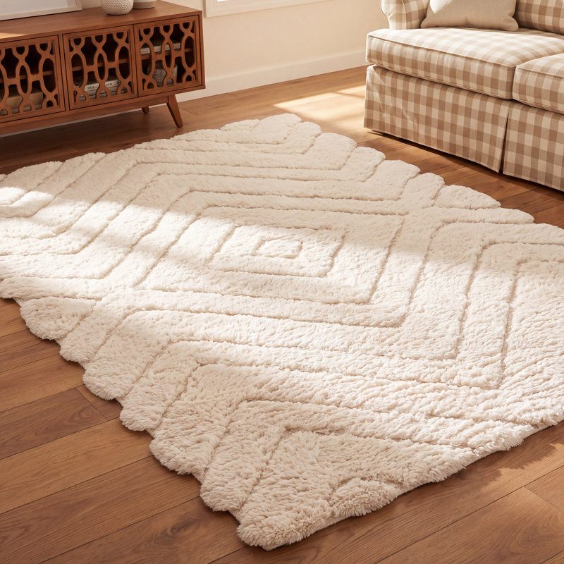 Dabria Wool Area Rug, Rectangle 4' x 6'
