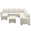 Canapé modulaire en velours de salon avec 2 repose-pieds avec rangement Shavera-431736255
