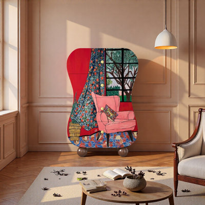 Artistic Solid Wood 4-Drawer Cabinet