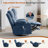 Swivel Rocker Recliner Chair With Vibration Massage And Heat For Living Room ,With Rocking Function And Side Pocket, USB Charge Port,2 Cup Holders-997261209