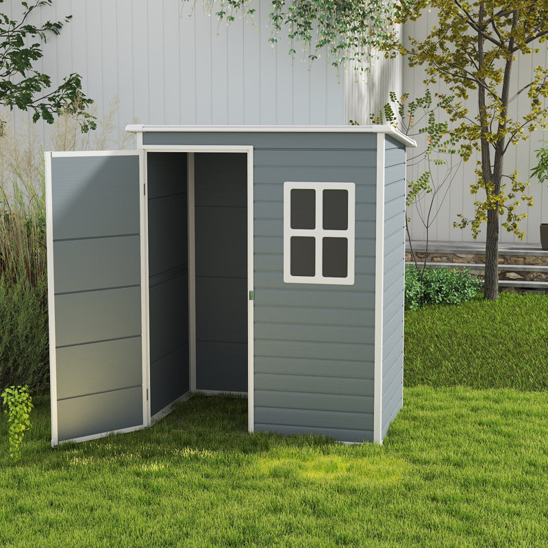 5X3 Ft Outdoor Tool Shed With Lockable Door