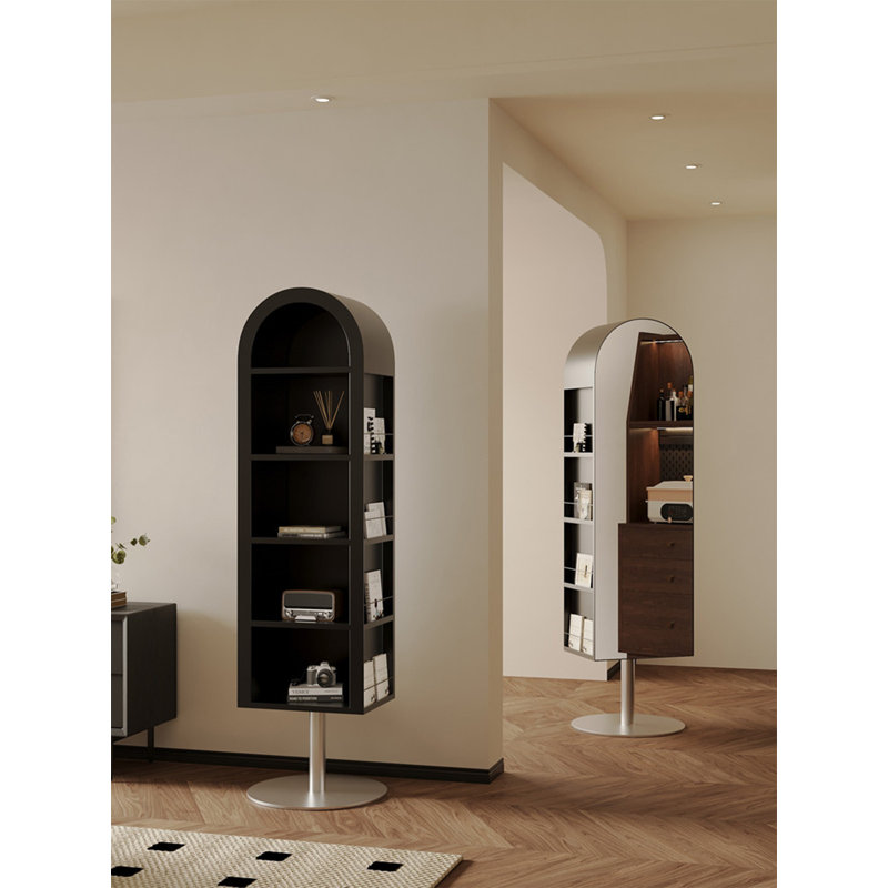 Armoire de rangement en acier au carbone de style médiéval avec miroir pleine grandeur rotatif
