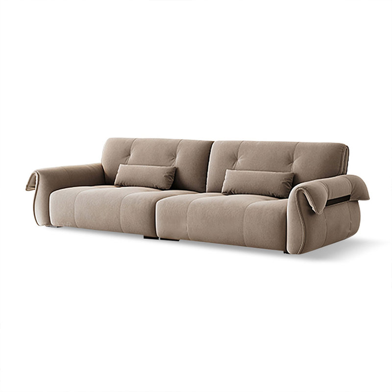 Canapé modulaire gris en polyester, H 32,68 po x l 110,24 po x P 39,37 po, 4, Gris