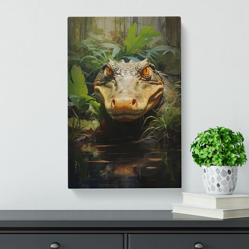 Alligator Contemporary - Wrapped Canvas, 76cm H x 50cm W x 3cm D