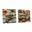 «Earth Tones Dreamy Forest Landscape», ensemble de 2 peintures murales abstraites en acrylique-103923746