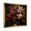 Masque africain doré et rouge - Art mural africain-642667380-642667383