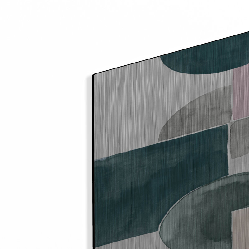 «Mute Mystery IV» par Grace Popp, verre d'art mural en métal, H 36 po x l 24 po