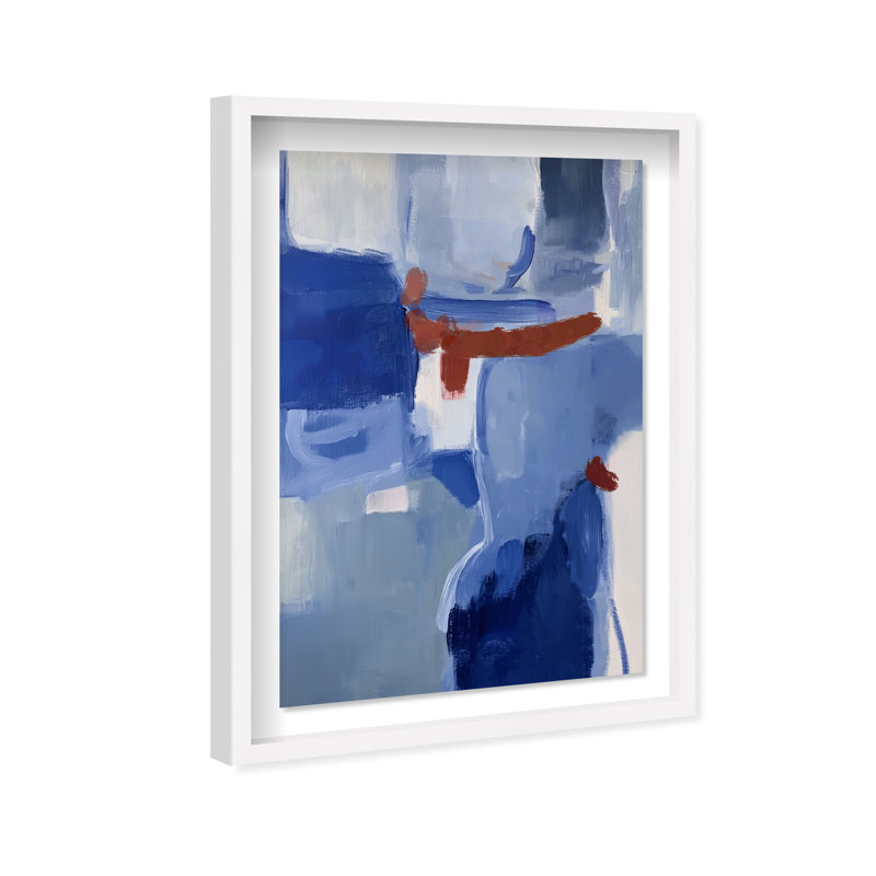 Painterly Brick Shadowbox Abstract Print by Oliver Gal, Black Frame, 10 x 15, 46.5"H x 31.5"W, White Frame