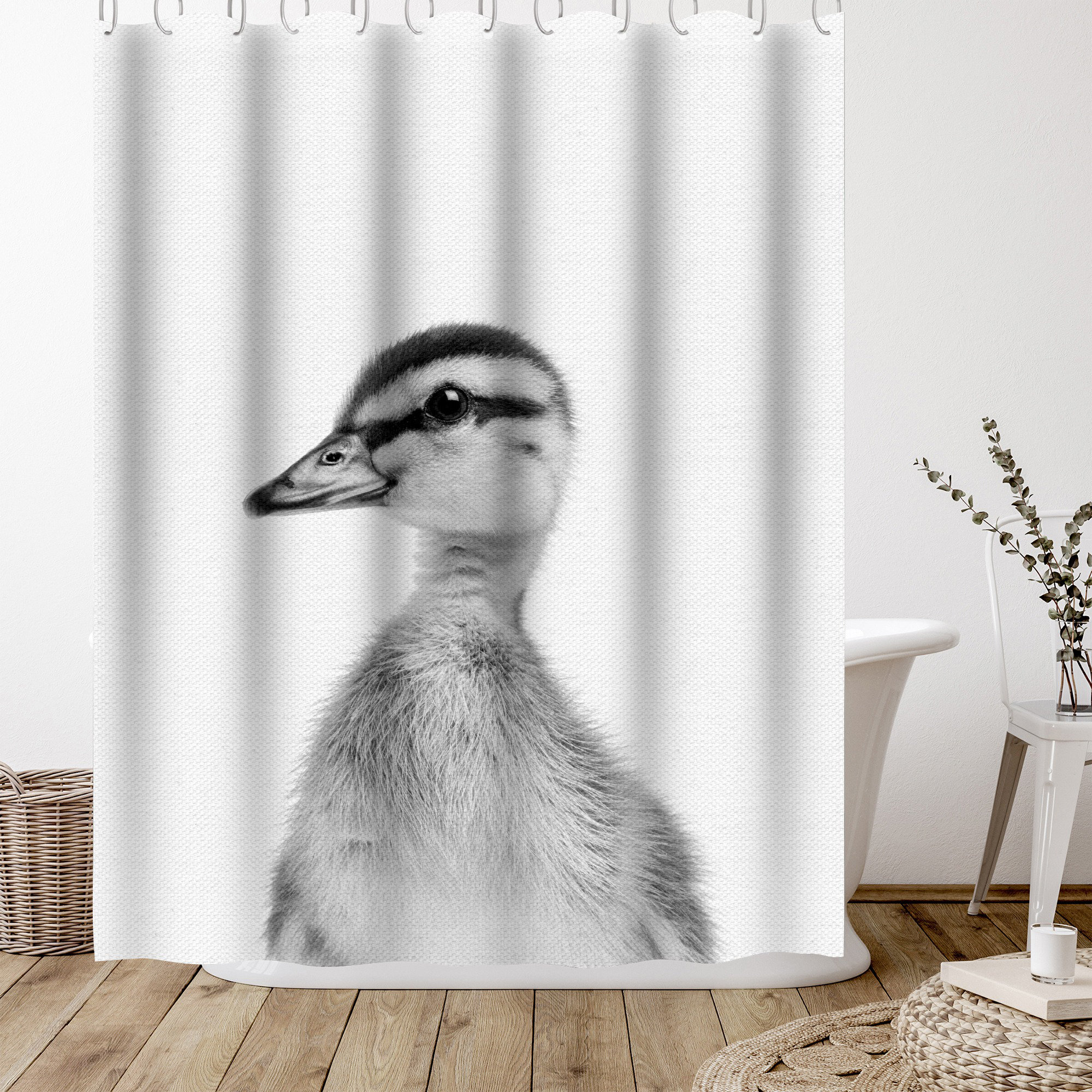 The Twillery Co.® 71 x 74 Shower Curtain, Baby Duck by NUADA