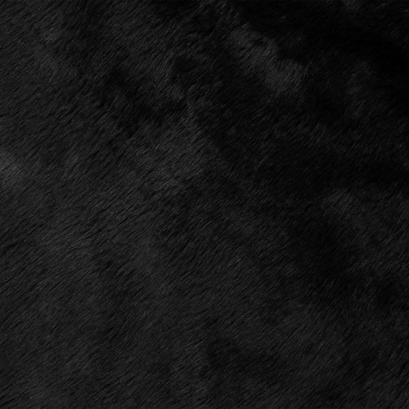 Luxurious Black Faux Fur 48" Christmas Tree Skirt