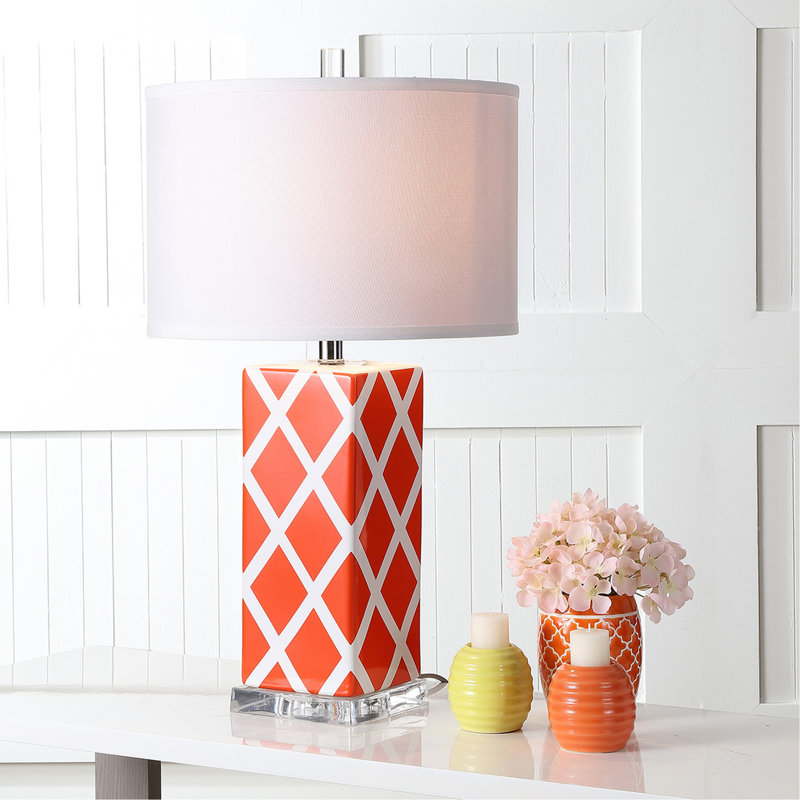 Baret Ceramic Table Lamp, Orange