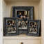 Cadre photo noir raffiné 3 pièces 8 po x 10 po avec support de table et crochets muraux noirs-1787596887-1787596907-1787596906