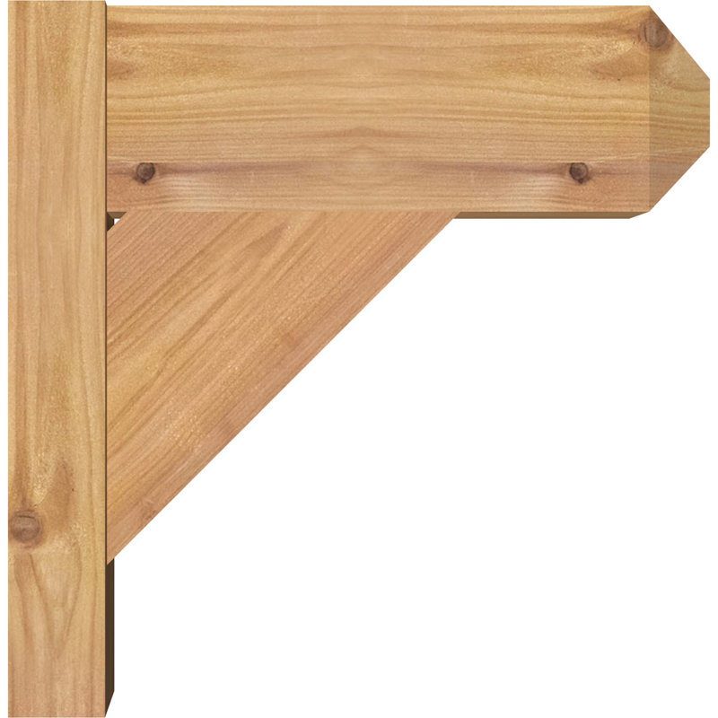 Artisan traditionnel en bois rustique, Cèdre rouge de l'Ouest l 5 1/2 po (lisse), P 12 po x H 12 po