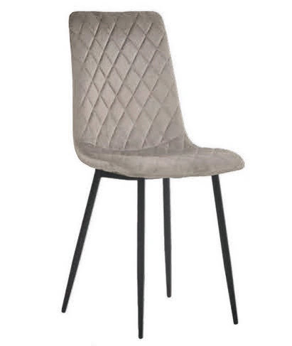 Algol 46cm H Velvet Upholstered Side Chair, Brown