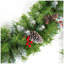 Ensemble de décoration d'arbre de Noël artificiel pré-éclairé et guirlande avec lumières DEL blanc chaud, feuillage de vinyle vert