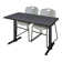 Neyland Cain T-Base training table and 2 Zeng stackable chairs