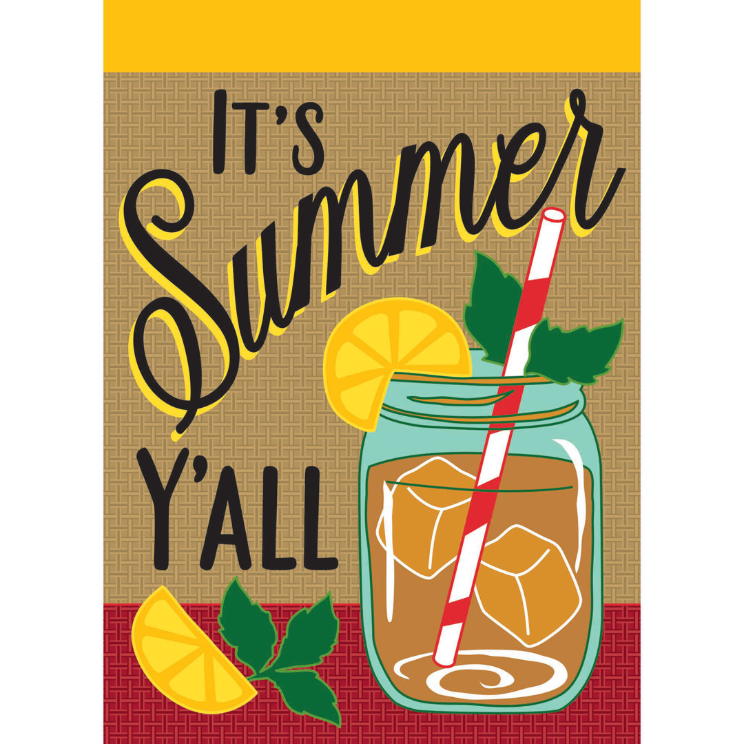 Double Sided 18'' H x 13'' W Burlap Garden Flag Red Barrel Studio®