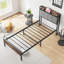 Versatile Bed Frame with Storage Headboard and Charging Station, Ensuring Comfortable Sleep and Practical Living Experience-232017280