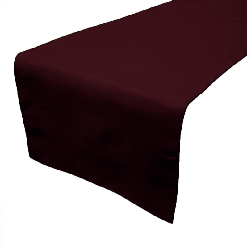 Morganna Rectangle Polyester Table Runnner, 144" x 24", Burgundy