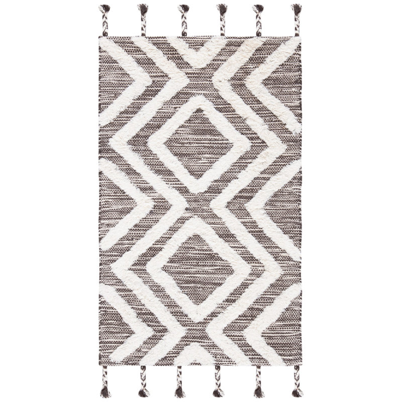 Tapis en laine touffeté à la main Alimatou, Rectangle 3 pi x 5 pi