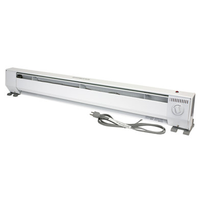 King Electric 1000 Watt 3412 BTU Electric Baseboard Space Heater with Adjustable Thermostat