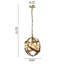 Luminaire suspendu sphère 1 lumière avec garniture en fer forgé Mancuso-982285833