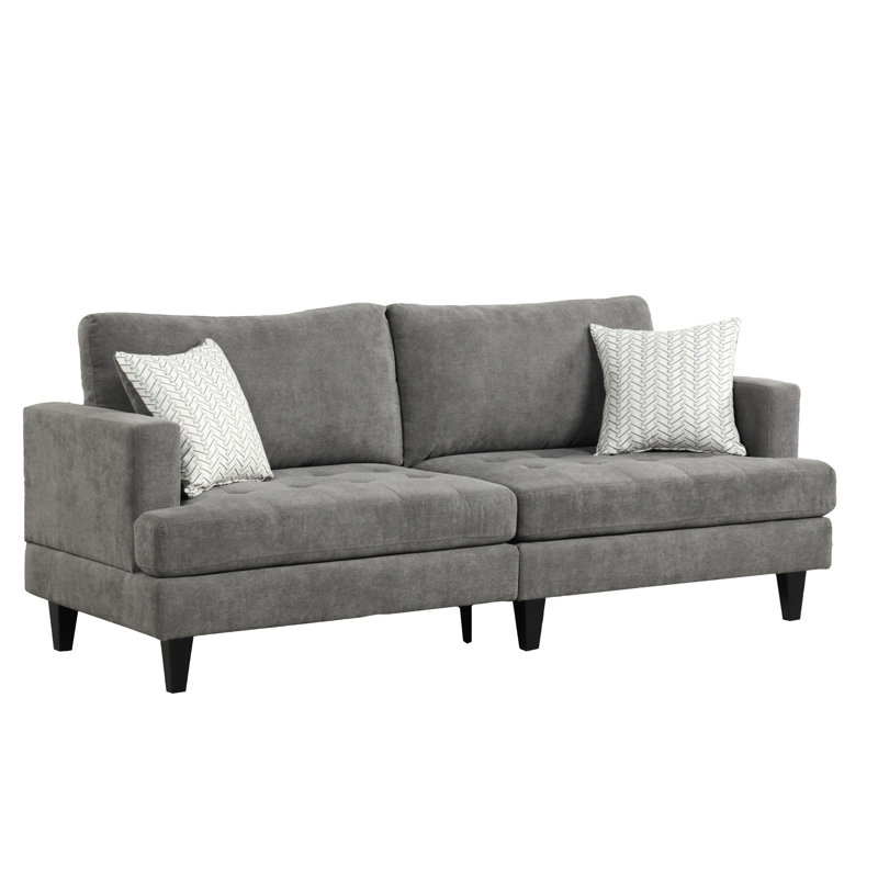 Canapé en chenille l 80 po avec coussins Capri