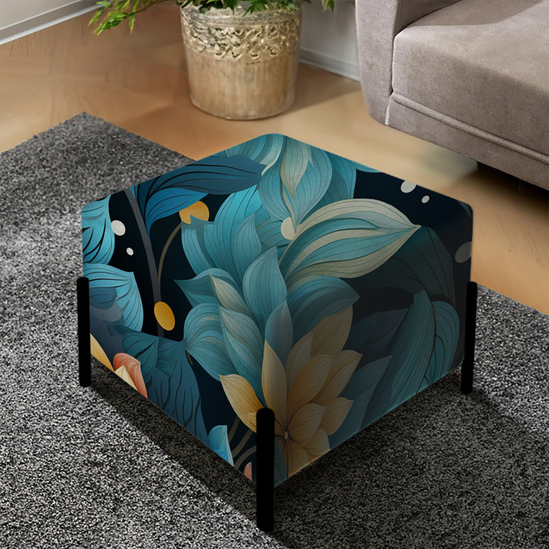 Natures Meditation - Repose-pieds carré floral