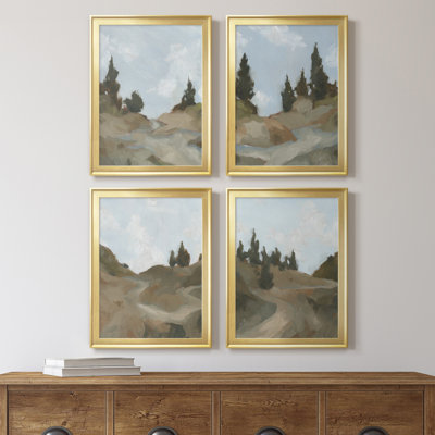 Ensemble de 4 peintures sur toile de West West