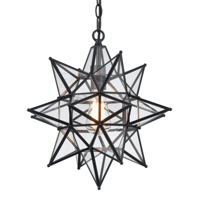 Luminaire suspendu en forme d'étoile unique à 1 lumière Cameria