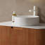 Lavabo de salle de bain moderne en céramique de 35,5 cm (14 po) - Blanc, et lavabo de comptoir blanc facile à nettoyer de 35,5 cm (14 po), antitaches