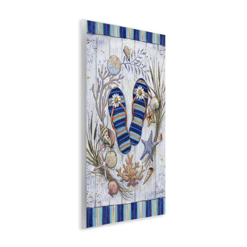 «Coastal Wreath & Flip Flops» par Geoff Allen, H 19 po x l 13 po