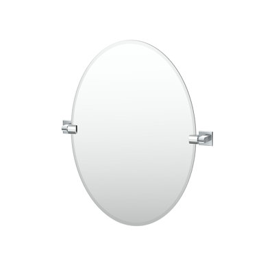 Mode Frameless Oval Mirror | Wall Mounted Pivoting Bathroom Vanity Mirror