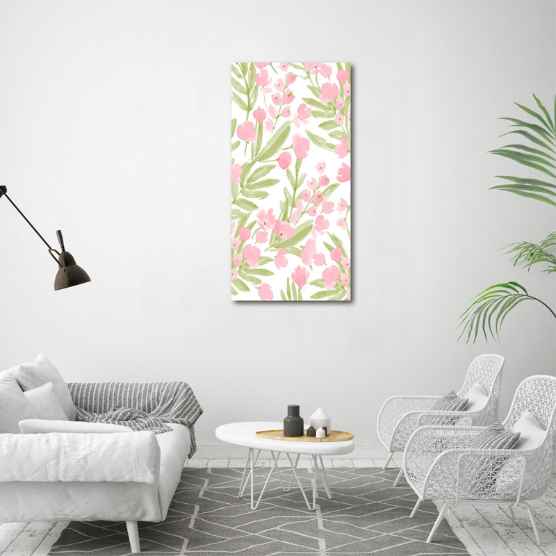 Pink Flowers - Wrapped Canvas Print