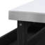 Chariot de cuisine modulaire pour l'extérieur avec porte-serviettes en papier et trou à gaz de luxe - tablettes réglables 360 roues verrouillables-2117995066