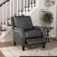Fauteuil inclinable transitionnel gris Johnnie, rembourrage en mousse, 39,01 po Largeur de la chaise grise pour la maison, transitionnelle, profondeur de 30,45 po, rembourrage à ressorts ensachés-121264243
