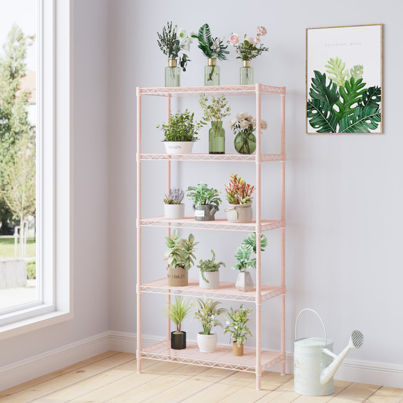 Étagère de rangement à 5 niveaux, Rose