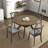 47.24''Round Rubber Wood Dining Table For 4-6 With Wooden Trestle Pedestal Base,Modern Kitchen Wooden Table Dinner Table For Dining Room, Living Room(1Table)-1985699917