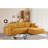 Modern Comfy 4 - Seat Sleeper Convertible Sectional In Ginger Yellow Corduroy, For Flexible Living Spaces, Right Facing, Full Foam Cushioning, No Assembly Needed Soft Cozy Couch Room And Bedroom,-176063123-176063124