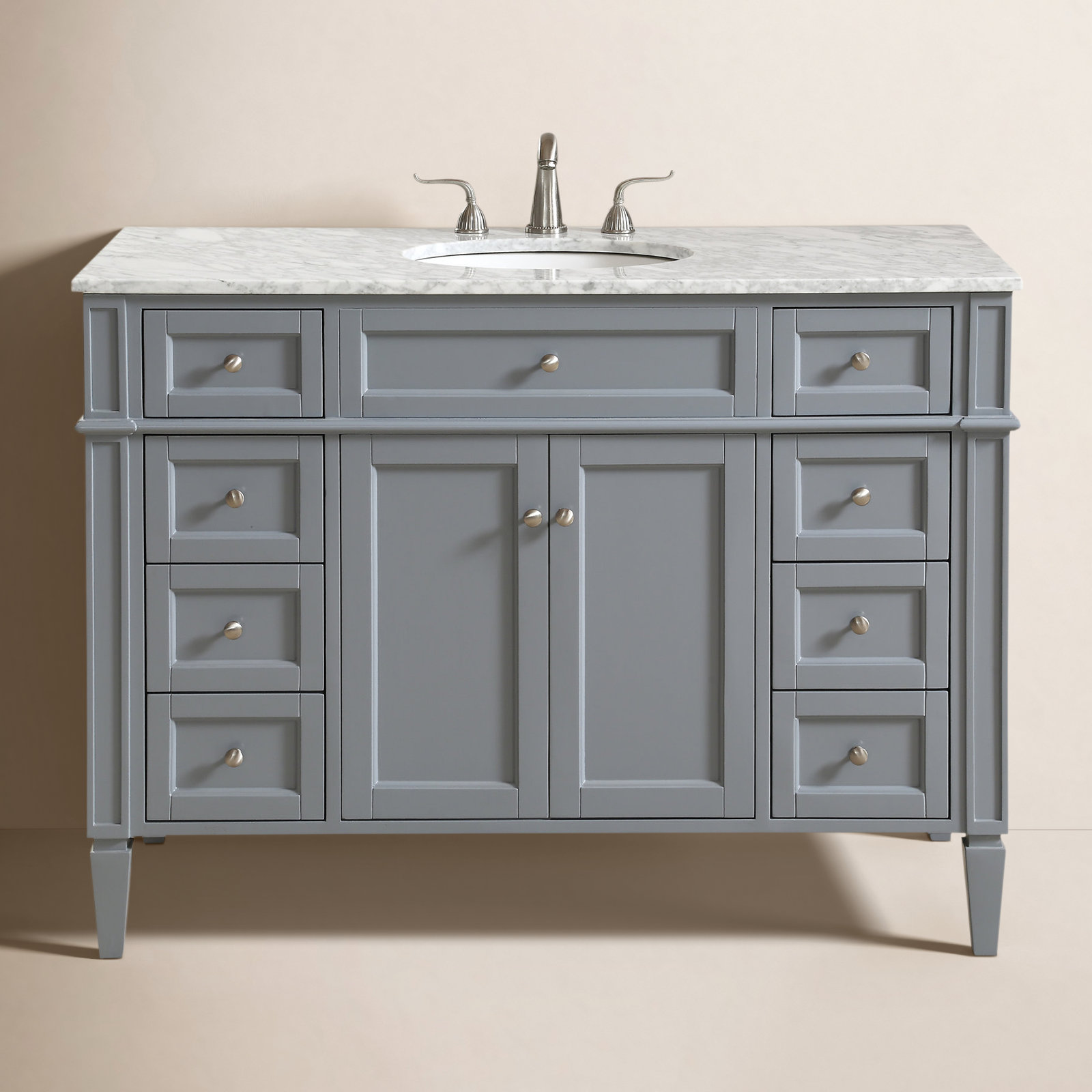 Rivers 48'' Single Bathroom Vanity, Gray