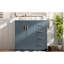 Meuble-lavabo de 36 po, lavabo en céramique, structure en bois massif, glissières de tiroir, planches, rangement spacieux, style rétro, poignée en métal exquis, motif de rainure unique, glissade lisse, rangement polyvalent de 36 po-1256651691