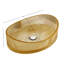 Lavabo de salle de bain en forme de cristal en cristal Yuan³ sans robinet