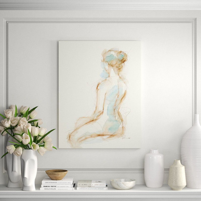 Gesture In Moment I Print by Janice Sadler, Glass Coat, 70" H x 54" W