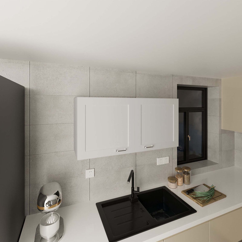 Armoire murale, 2 portes, Blanc