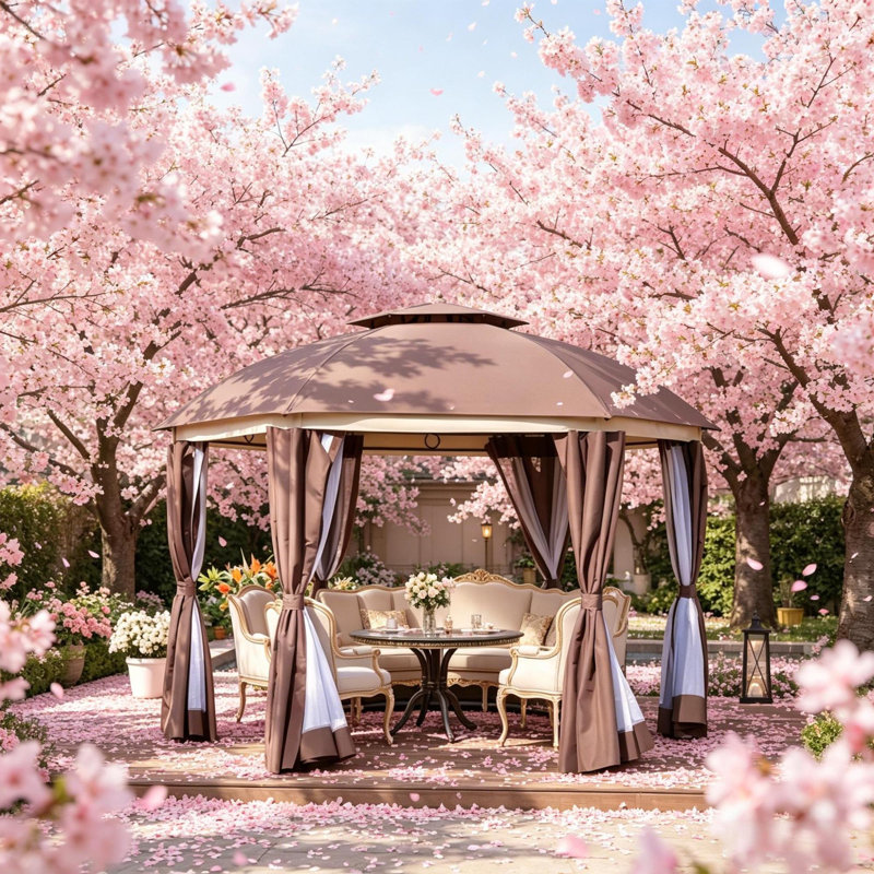 Auvents spacieux et abris de jardin (doit inclure le cadre), patio moderne en acier